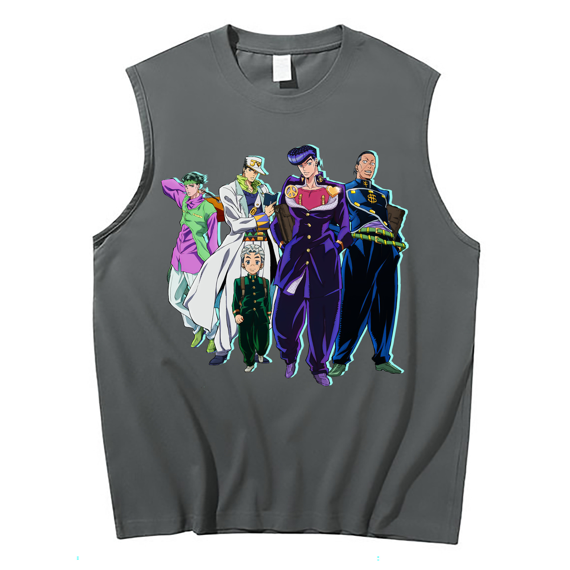 （画像用） ジョジョの奇妙な冒険 JoJo's Bizarre Adventure コットン100％タンクトップ（フロントプリント）